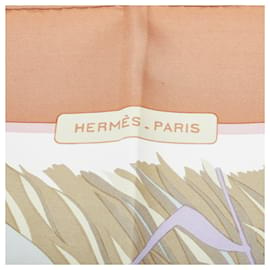 Hermès-Hermes Brown Cols Verts Silk Scarf-Brown