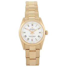 Rolex-VINTAGE ROLEX WATCH OYSTER PERPETUAL 67488 31 MM AUTOMATIC YELLOW GOLD 18K WATCH-Golden