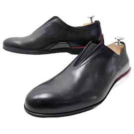 Berluti-ZAPATOS NINE BERLUTI MOCASIN FERRARI S4513-002 7 41 Zapatos de cuero negro-Negro