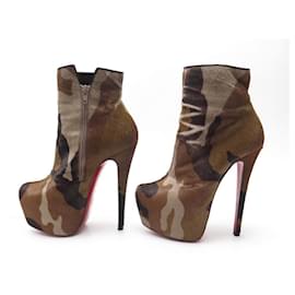 Christian Louboutin-CHRISTIAN LOUBOUTIN SHOES FIERCE ANKLE BOOTS 160 camouflage 36 BOOTS-Multiple colors