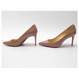 Christian Louboutin-NEW CHRISTIAN LOUBOUTIN KATE SHOES 85 Shoes 35.5 NUDE LEATHER SHOES-Beige