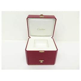Cartier-SCATOLA COWA CARTIER0045 PER OROLOGIO DA CASSETTO PER GIOIELLI CON SCATOLA PER OROLOGI PANTHER SANTOS-Rosso