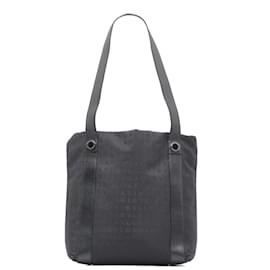 Bulgari-Borsa tote in tela con logo Bvlgari Borsa tote in tela in condizioni eccellenti-Nero