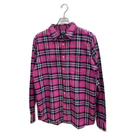 Autre Marque-****STUSSY Check Flannel Long Sleeve Shirt-Black,Pink