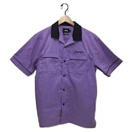 Autre Marque-****STUSSY Camisa de manga corta morada-Púrpura