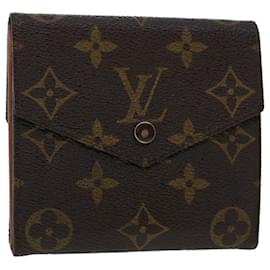 Louis Vuitton-Carteira LOUIS VUITTON Monogram Porte Monnaie Bier Cartes Crdit M61652 LV yk7394b-Monograma