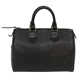Louis Vuitton-Louis Vuitton Epi Speedy 25 Hand Bag Black M43012 LV Auth ep839-Black