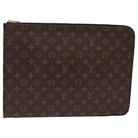 Louis Vuitton-Bolso clutch con documentos elegantes y monograma de LOUIS VUITTON M53456 LV Auth 45647EN-Monograma