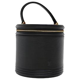 Louis Vuitton-LOUIS VUITTON Epi Cannes Hand Bag Black M48032 LV Auth 45665-Black