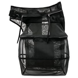 Rick Owens Borsa laterale cargo unisex foderata con etichette Nero