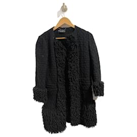 Dolce & Gabbana-DOLCE & GABBANA Coats T.IT 38 Polyester-Black