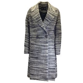 Proenza Schouler Black / white / Grey lined Breasted Tweed Coat Grey