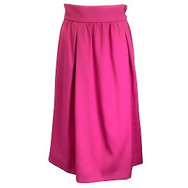 Falda midi de lana rosa fucsia Moschino Couture Rosa