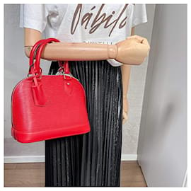 Louis Vuitton-Alma BB Epi Red 2-way top handle-Red