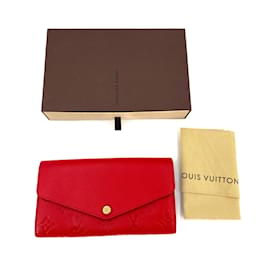 Louis Vuitton-Sarah Empreinte Leather Red Wallet-Red