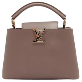 Louis Vuitton-Capucines BB 2way Taurillon Leather Taupe-Dark grey