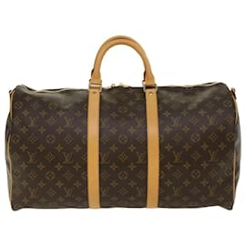 Louis Vuitton-Louis Vuitton Keepall Bandouliere 50-Marrone