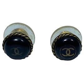 Chanel-Earrings-Black,Golden