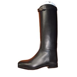 Botas Hermès Jumping em couro preto Preto