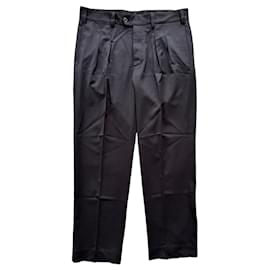Moncler-Black dressy wool trousers-Black