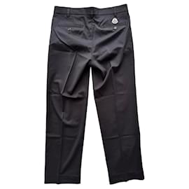 Moncler-Pantaloni di lana neri eleganti-Nero