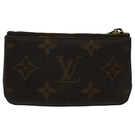 Louis Vuitton-Bolsa Moeda M LOUIS VUITTON Monograma Pochette Cles M62650 Autenticação de LV 46327-Monograma