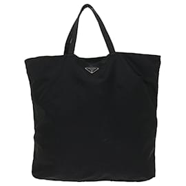Prada-PRADA Tote Bag Nylon Black Auth bs6380-Black
