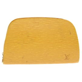 Louis Vuitton-Estuche LOUIS VUITTON Epi Dauphine GM Amarillo Autenticación LV 46249-Amarillo