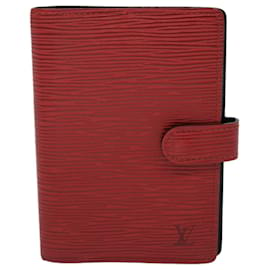 Louis Vuitton-LOUIS VUITTON Epi Agenda PM Day Planner Cover Rouge R20057 Auth LV 46632-Rouge