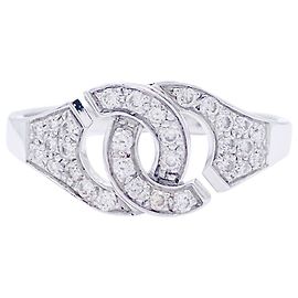 Anel Dinh Van, "Algemas R8", OURO BRANCO, diamantes. Outro