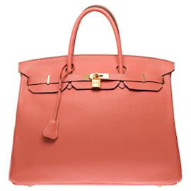 Hermès-HERMES BIRKIN Tasche 40 aus rosafarbenem Leder - 101258-Pink