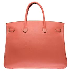 Hermès-HERMES BIRKIN BAG 40 in Pink Leather - 101258-Pink