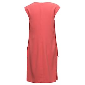 Ralph Lauren-Vestido de verano con superposición naranja coral Lauren Ralph Lauren para mujer EE. UU. 8 Reino Unido 12-Melocotón