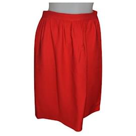 Miu Miu-Midi Skirt-Red