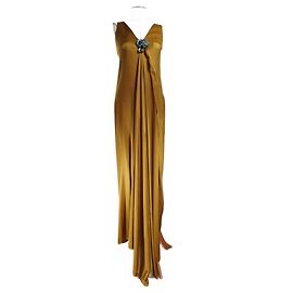 Vestido largo Schumacher Dynamic amarillo de seda Otro Amarillo