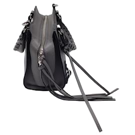 Balenciaga-Balenciaga Grey Grained calf leather Leather Mini Neo Classic City Bag-Grey