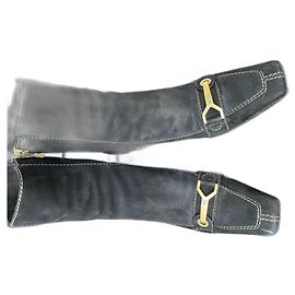Louis Vuitton Ankle Boots Black Nubuck Black