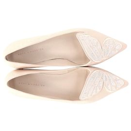 Bailarinas con adornos de mariposas de cuero rosa pastel Sophia Webster Otro