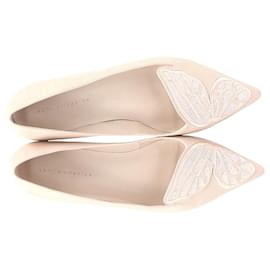Sophia webster-Sophia Webster Butterfly Embellished Ballet Flats in Pastel Pink Leather-Other
