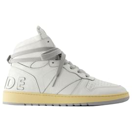 Autre Marque-Rhecess Hi Sneakers - Rhude - Lea- Blanc-White