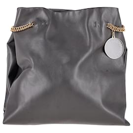 Stella Mc Cartney-Stella McCartney Foldover Chain Bag in Grey Vegan Leather-Grey