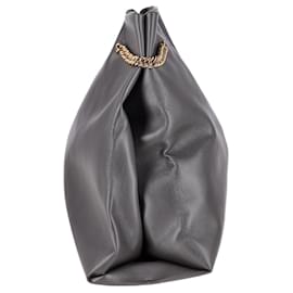 Stella Mc Cartney-Stella McCartney Foldover Chain Bag in Grey Vegan Leather-Grey