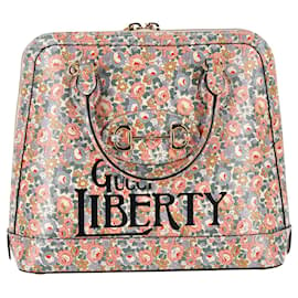 Gucci-gucci 1955 Horsebit Liberty London Floral Tote Bag in Multicolor Leather-Other