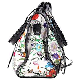 Gucci-Gucci x Balenciaga The Hacker Project Floral Neo Classic Bag Medium in White Floral Canvas-Other