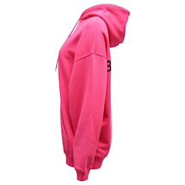 Balenciaga-Balenciaga Back Logo Hoodie in Pink Cotton-Pink