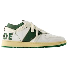 Autre Marque-Rhecess Low Sneakers - Rhude - Leather - White/green-White