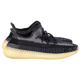 Autre Marque ADIDAS YEEZY BOOST 350 V2 Sneakers in „Carbon“ in Hellgrau Primeknit UK6 Schwarz