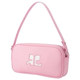 Courreges-Baguette Hobo Bag - Courreges - Leather - Candy Pink-Pink
