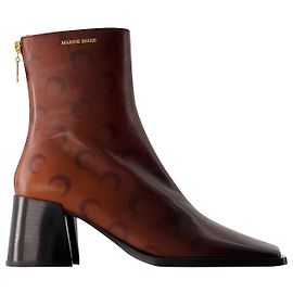 Airbrushed Crafted Ankle Boots - Marine Serre - Leather - Brown Brown