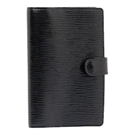 Louis Vuitton-Custodia per notebook in pelle Louis Vuitton Epi Agenda PM R20052 in buone condizioni-Nero